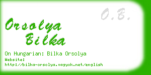 orsolya bilka business card